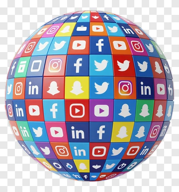 Social Media Icons Globe PNG