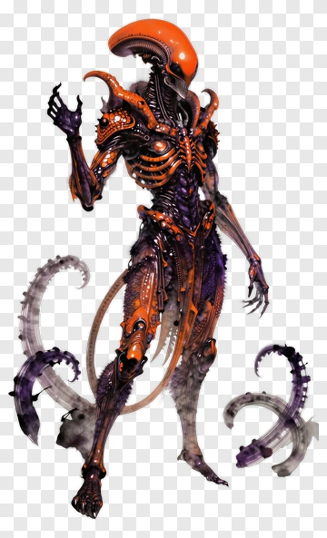 Futuristic Alien Creature PNG