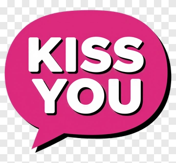 Kiss You Speech Bubble PNG