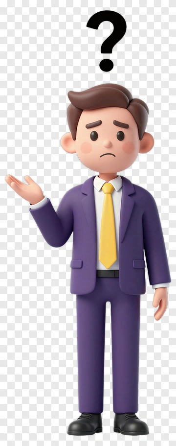 Confused Businessman Gesturing In A Suit PNG