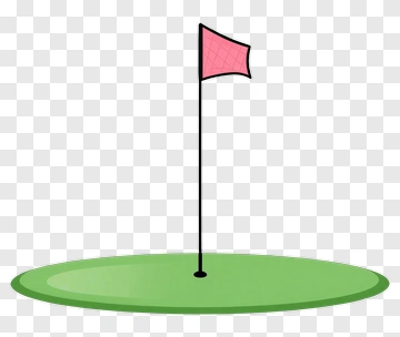 Golf Flag On A Green PNG