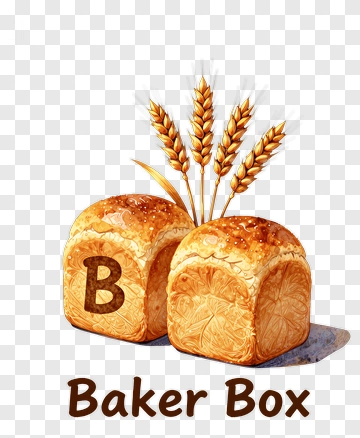 Baker Box With Bread And Wheat PNG