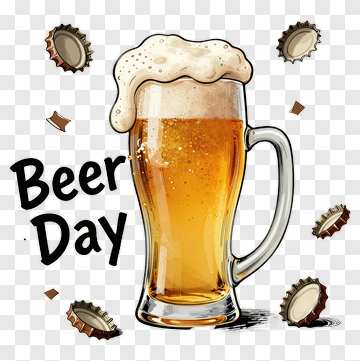 Beer Day Celebration With Beer Mug PNG