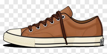 Brown Cartoon Sneaker PNG