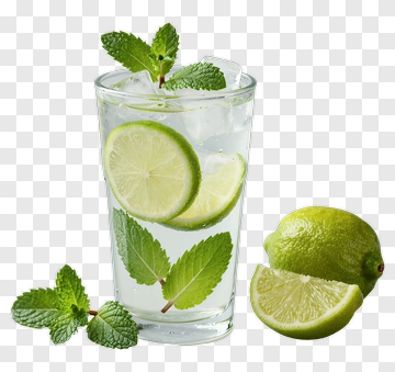 Lime And Mint Cocktail In A Glass PNG