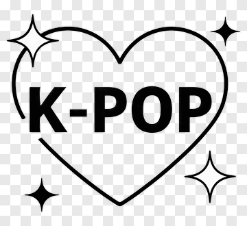 K-Pop Heart Design PNG