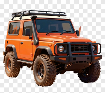 3D Orange Off-Road Vehicle PNG