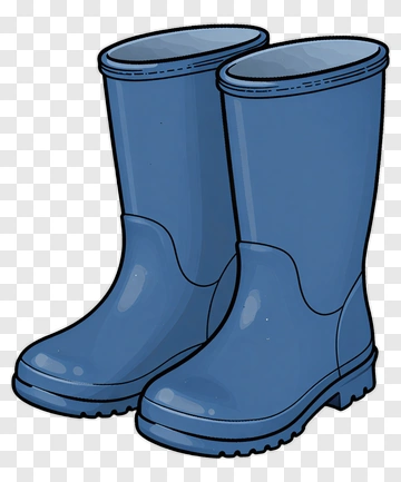 Blue Rubber Boots PNG