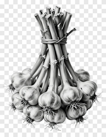 Garlic Bulb Bunch PNG