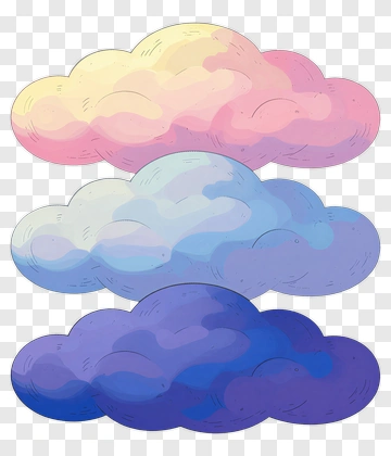 Colorful Clouds PNG