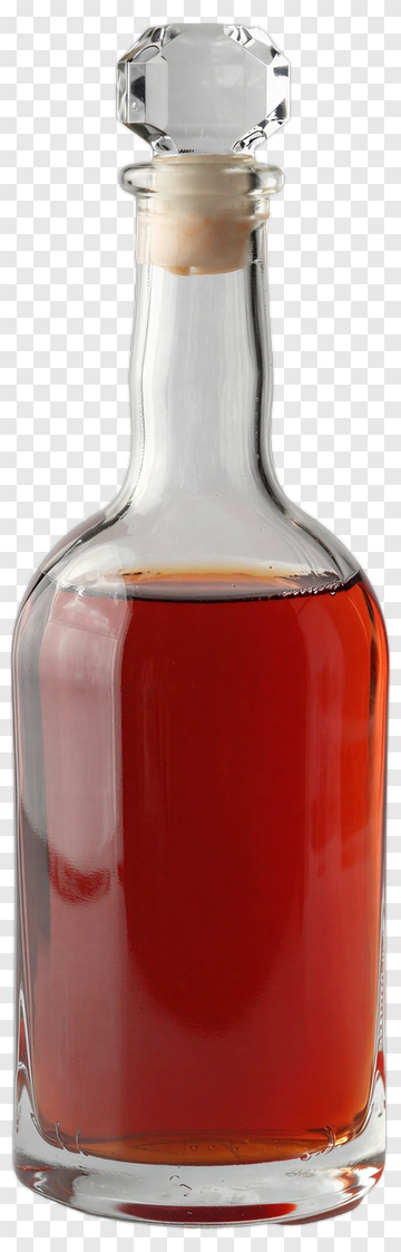 Glass Bottle Of Brown Liquid PNG