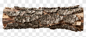 Wood Log With Bark Texture PNG