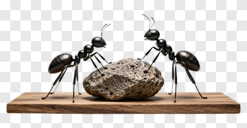Two Ants On A Rock PNG