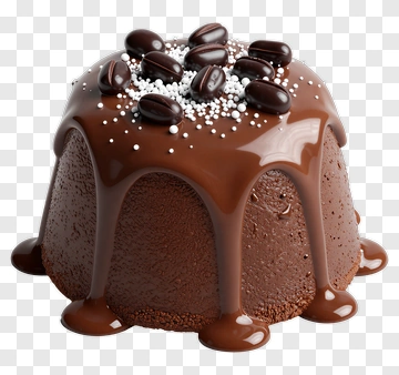 Chocolate Cake With Coffee Beans PNG