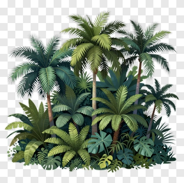 Tropical Jungle Foliage PNG
