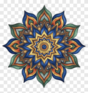 Colorful Mandala Design PNG