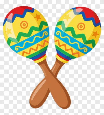 Colorful Maracas PNG