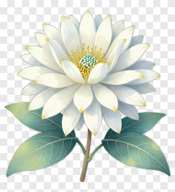 White Water Lily Flower PNG