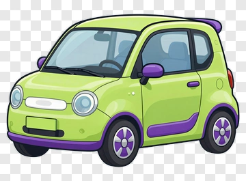 Cartoon Green Car PNG