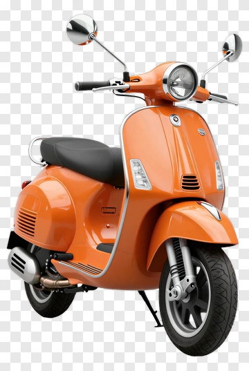 Orange Scooter PNG