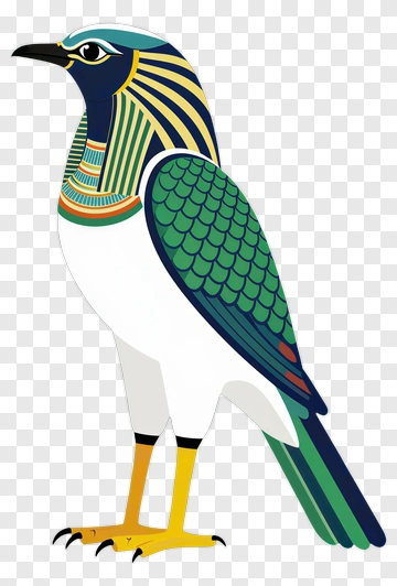 Colorful Egyptian Falcon PNG