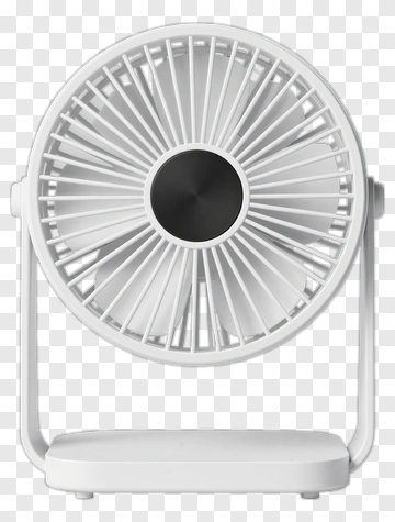 Portable White Desk Fan PNG