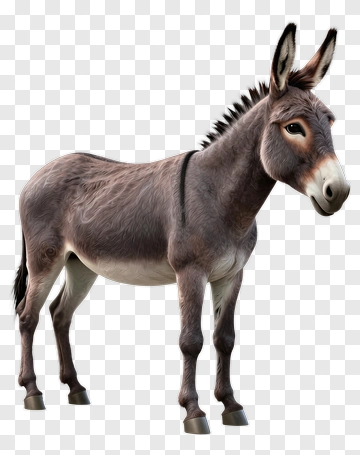 3D Donkey Standing PNG