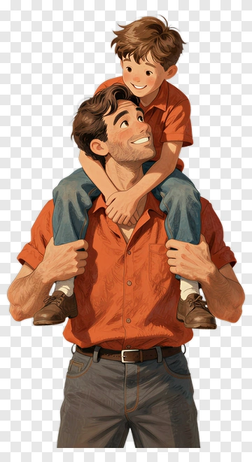 Happy Father And Son Together PNG