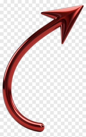 Red Curved Arrow PNG