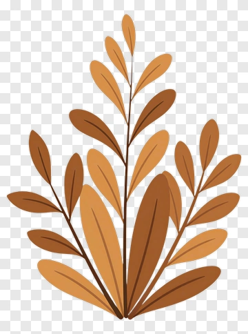 Colorful Leafy Plant Illustration PNG