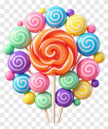 Colorful Candy Bouquet PNG
