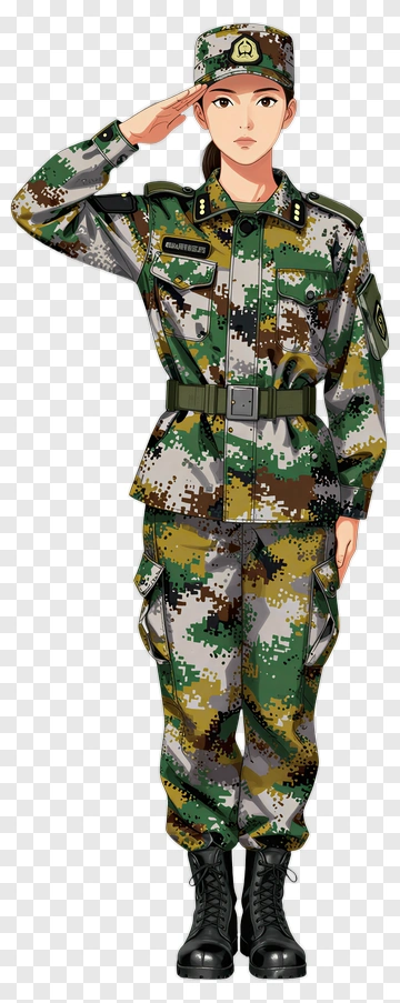 Anime Soldier Saluting PNG