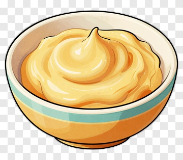 Bowl Of Creamy Yellow Dip PNG