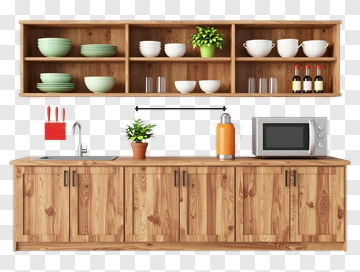 Modern Kitchen Interior With Cabinets And Appliances PNG