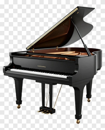 Grand Piano With Open Lid PNG
