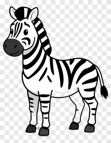 Cartoon Zebra PNG