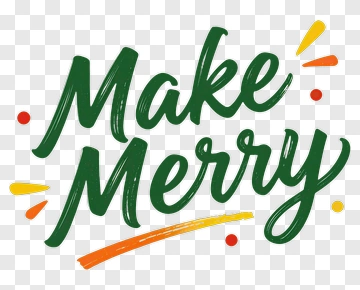 Make Merry Text Design PNG