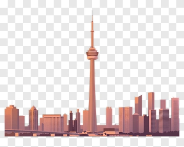 Toronto Skyline With Cn Tower PNG