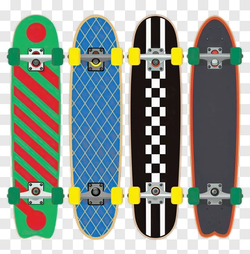 Colorful Skateboards Collection PNG
