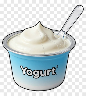 Yogurt Cup With Spoon PNG