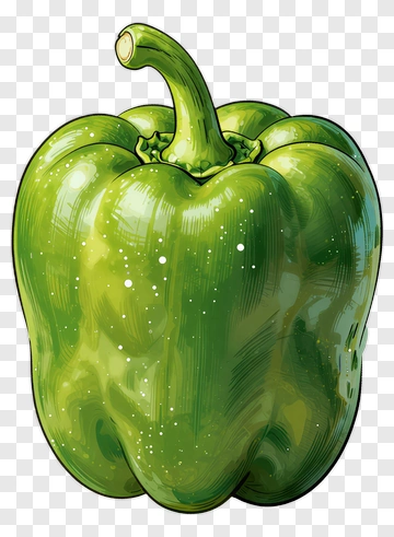 Green Bell Pepper PNG