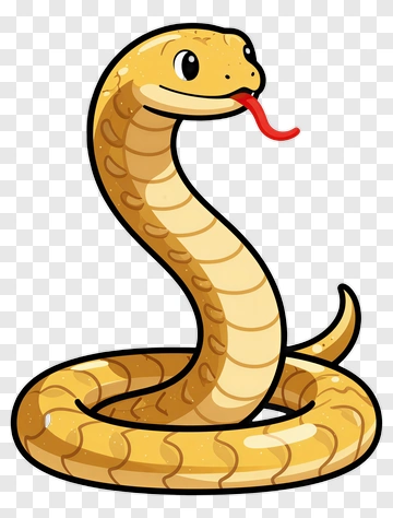 Cartoon Snake With Tongue Out PNG