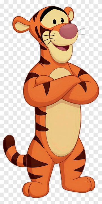 Cartoon Tiger Character PNG