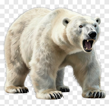 Realistic Polar Bear PNG