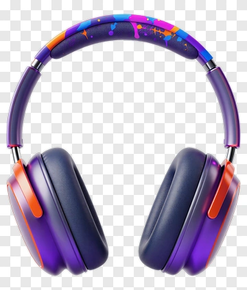 Colorful Headphones PNG