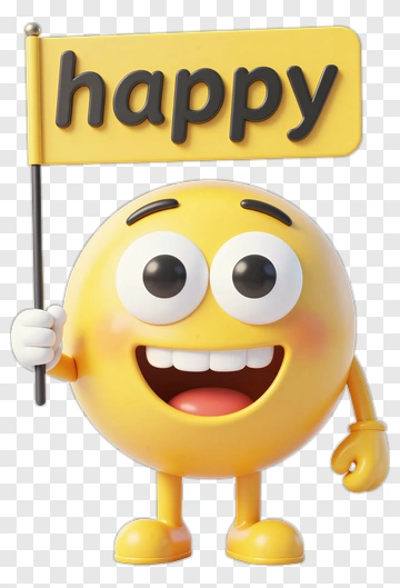 Happy Emoji Holding A Flag PNG