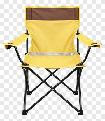 Yellow Folding Camping Chair PNG