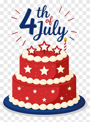 4Th Of July Celebration Cake PNG