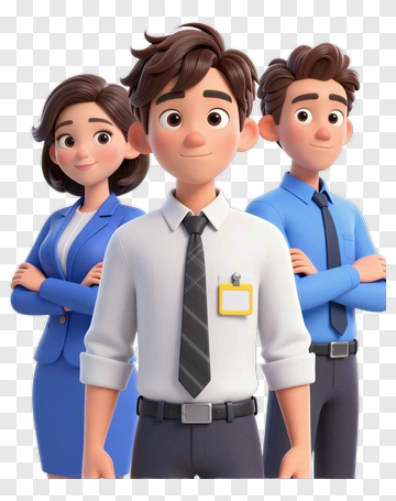 Business Team Standing Together PNG