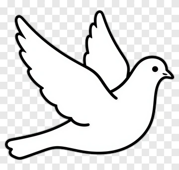 Cartoon White Dove Flying PNG